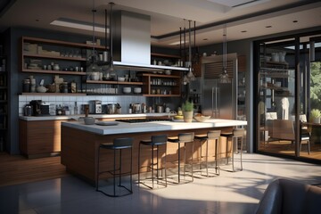 Contemporary kitchen, interior of a kitchen