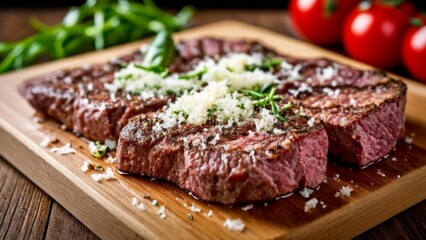  Deliciously grilled steak ready to be savored