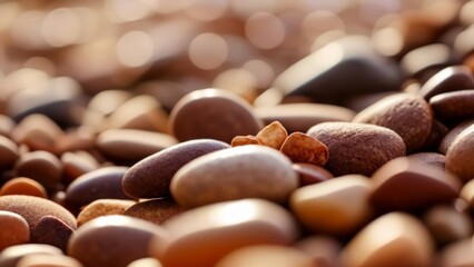  Natural beauty  A closeup of multicolored pebbles