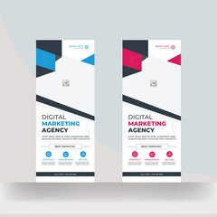 Digital Marketing Roll up Business Banner Design Signage Rack Card Template
