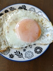 egg on a plate