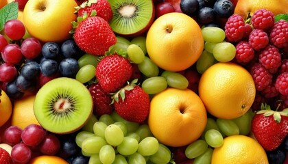  Vibrant and fresh fruit medley perfect for a healthy snack or a colorful still life