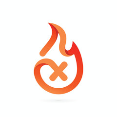 X fire letter logo icon