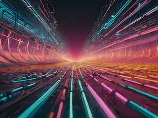 a surreal and vibrant cinematic photo of A mesmerizing, hyper-realistic, and vibrant cinematic photograph with a surreal twist Generative AI