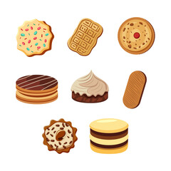 Vector Illustration of Home Made Cookies Collection