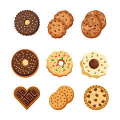 Vector Illustration of Home Made Cookies Collection