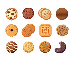 Vector Illustration of Home Made Cookies Collection