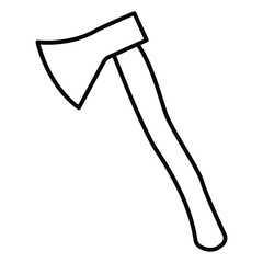 Axe vector. Axe cross outline