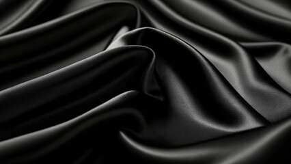Fototapeta premium Elegant black fabric perfect for luxury and style