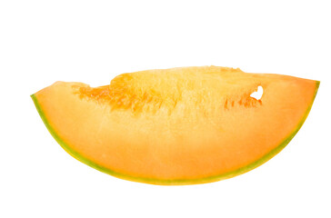 Piece of cantaloupe melon,isolated