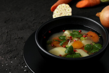 Vegetable soup, concept of healthy food, healthy nutrition