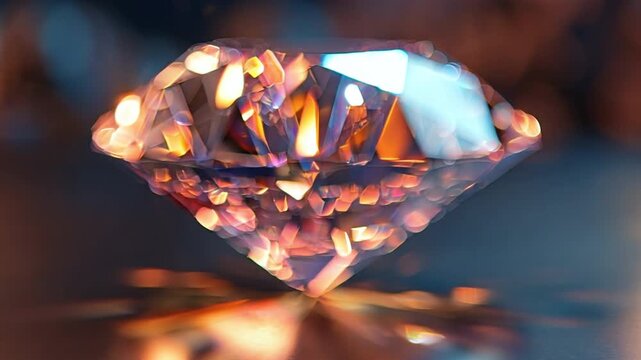 glittering diamond that seems real. Surface blemishes and flaws