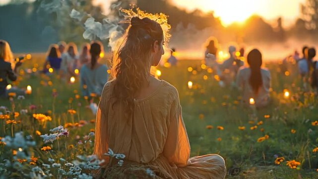 Midsummer dawn ceremony commemorating the spiritual solstice