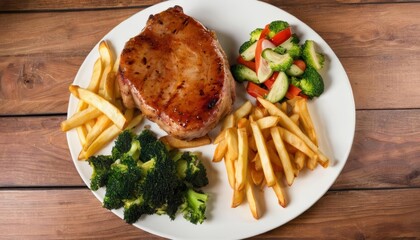  Delicious meal on a rustic table