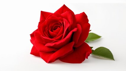  Vibrant Red Rose in Bloom