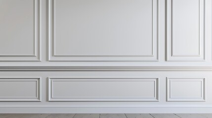 White Wall with Decorative Molding