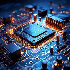 the AI Image Generator, chip is surrounded by other electronic components