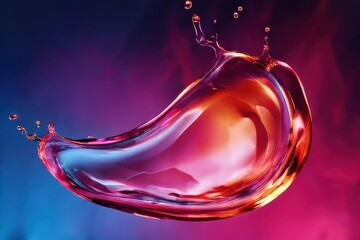 the AI Image Generator, 3d rendering of a multi colored flowing , abstract wavy iridescent background