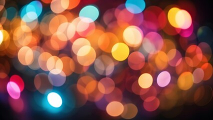 Fototapeta premium Vibrant bokeh lights perfect for festive or celebratory themes