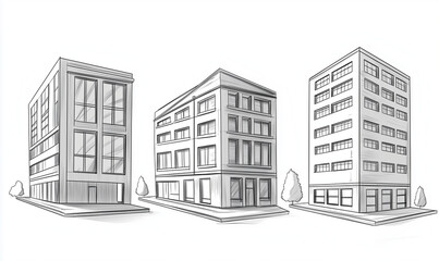 sketch of building