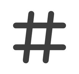 Obraz premium シンプルな黒色のハッシュタグ