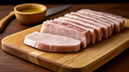  Deliciously sliced meat ready to be savored