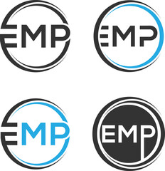 EMP logo for an envelope design design for an initial design
