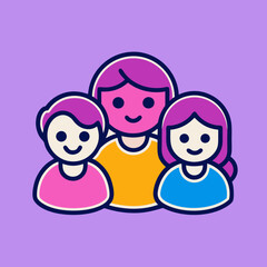 Family icon vector art illustration design