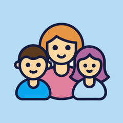 Family icon vector art illustration design