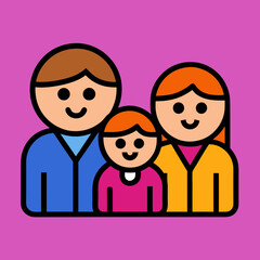 Family icon vector art illustration design