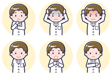 男性薬剤師のポーズセット_05