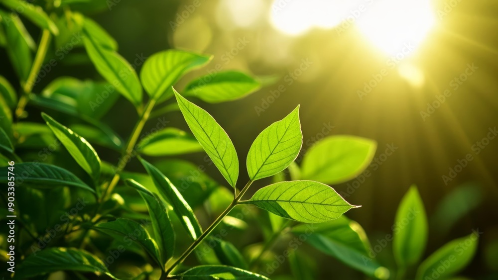 Poster  Greenery and Sunlight  A Natural Bliss