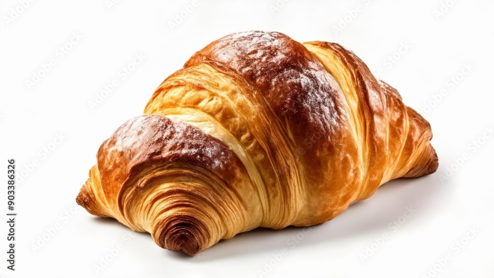 Poster  Deliciously flaky croissant ready to be savored