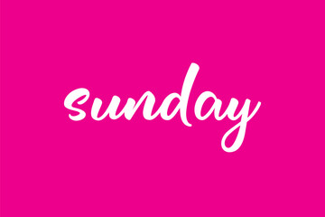 happy Sunday letter calligraphy banner