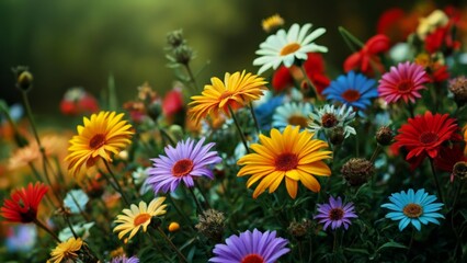 Fototapeta premium Vibrant garden of joy and color