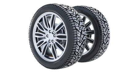 Obraz premium Winter tires on transparent background