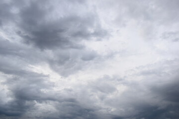 Obraz premium blue sky and white cloud background, cloudy in rainny season