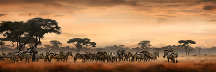 Zebras in the Savannah: A Riveting Display of Wildlife and Untamed Landscapes