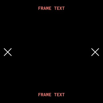 Square Frame Text and Icon On Centre Overlay