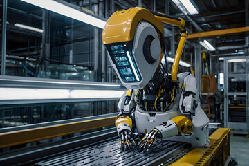 Fototapeta premium Robots in Industrial and Futuristic Environments