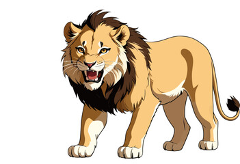 Obraz premium Roaring Lion in Profile