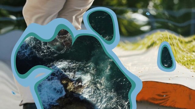 Turbulent Wavy Blob Transition for Media