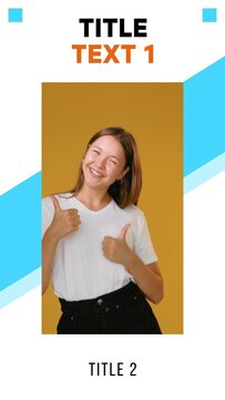 Vertical Angular Social Media Frame with Text