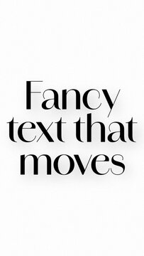 Vertical Fancy Text within and Out Movements