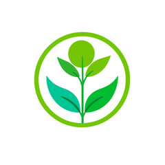 Green Leafy Plant Icon