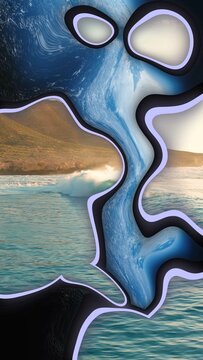 Vertical Turbulent Wavy Blob Transition for Media