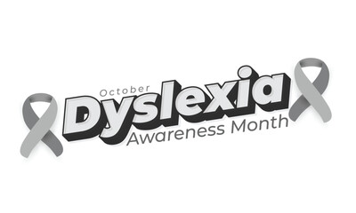 Dyslexia awareness month. background, banner, card, poster, template. Vector illustration.