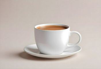 Concept photo of a white mug, mug mockup, cup of coffee