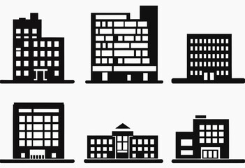 Obraz premium Collection of Five Different Styles of Skyscrapers