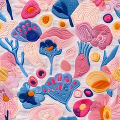 Naklejka premium seamless pattern with flowers
